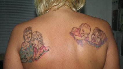 Anna Nicole Smith Tattoo On Back